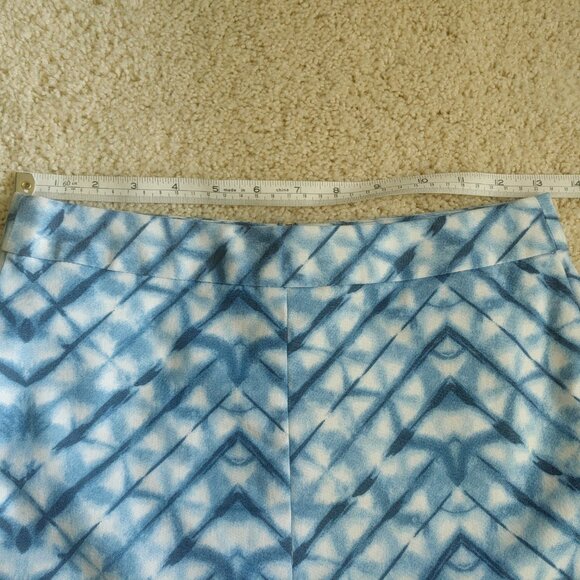 NWOT Banana Republic White Light Blue Dark Blue Front Slit Pencil Skirt (0 US) - Picture 9 of 13